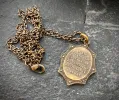 Men's Necklace, Vintage Style St. Christopher, Protection, Protect Us, Patron of travelers, 20 or 24 inches, Antiqued Brass, BR-008 sold by Vintage Gentlemen