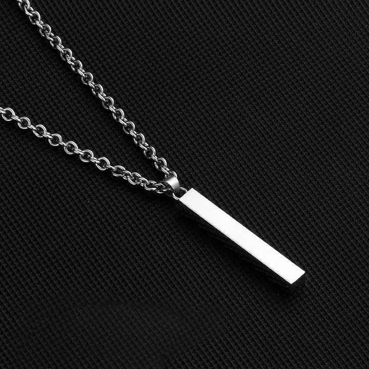 Stainless Steel Bar Necklace sold by Vintage Gentlemen
