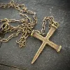 Johnny LTD Nail Spike Cross, Bronze Men's Necklace, Unisex Jewelry, 20 or 24 inches, BR-046 sold by Vintage Gentlemen