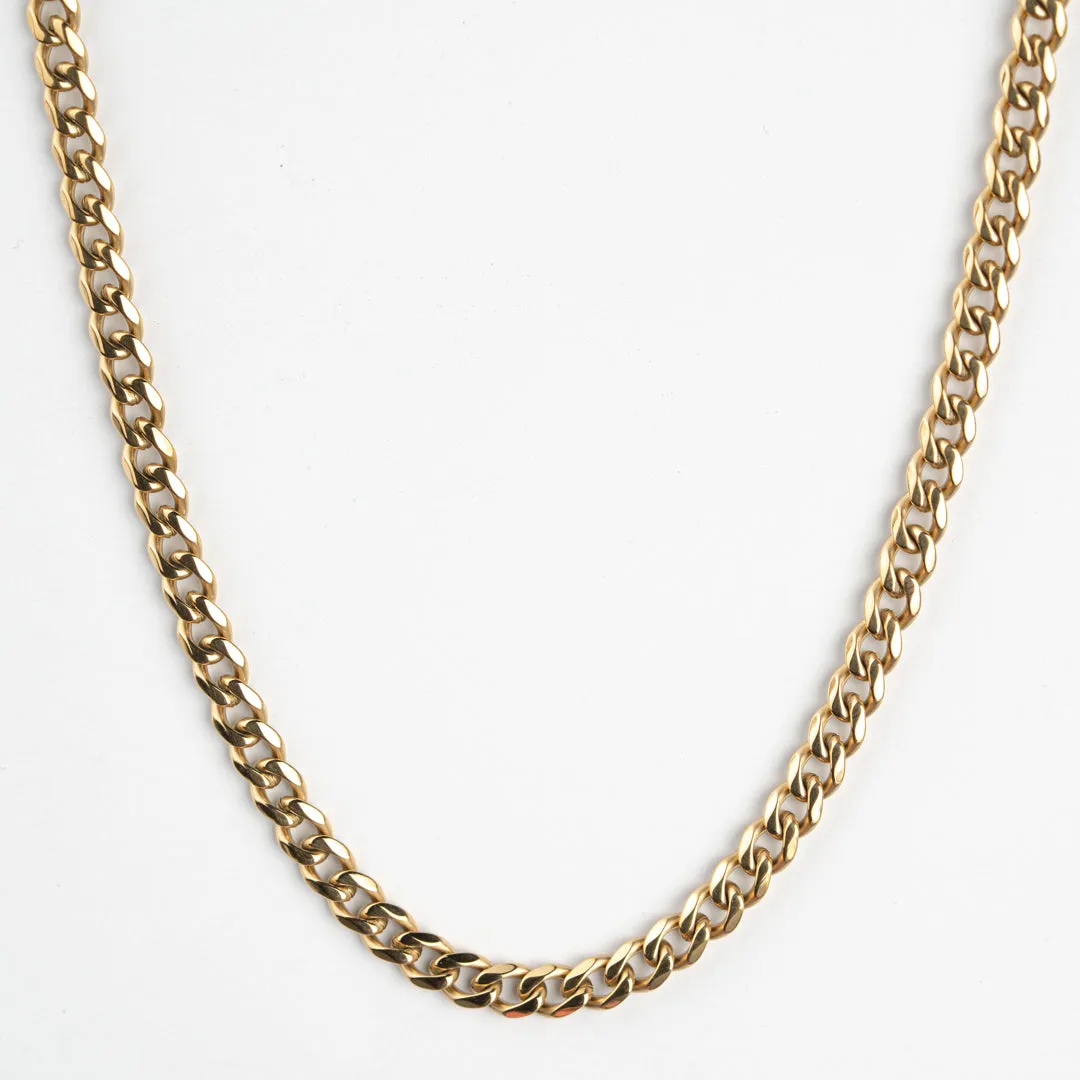 Classic Gold Cuban Link Chain - 5mm sold by Vintage Gentlemen