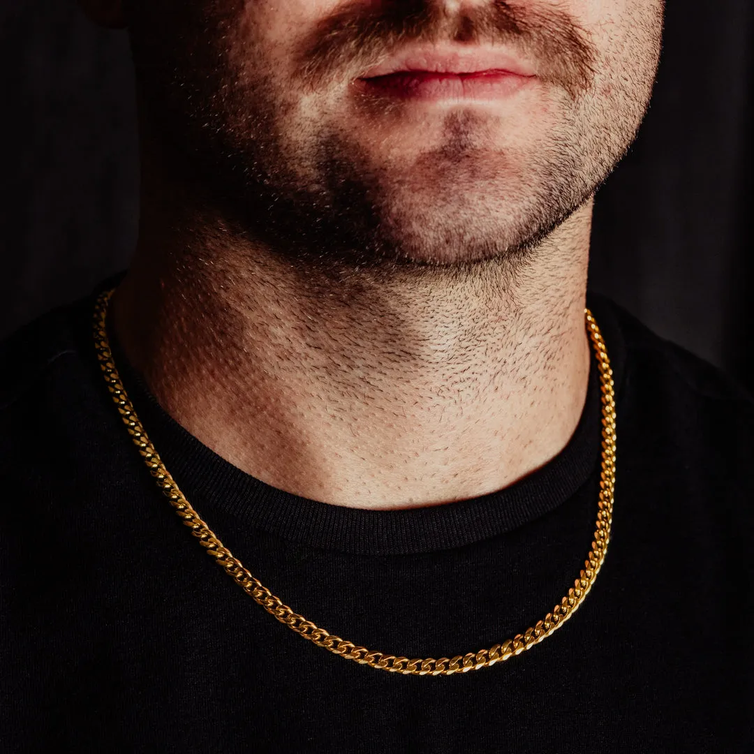 Classic Gold Cuban Link Chain - 5mm sold by Vintage Gentlemen product image thumbnail 2