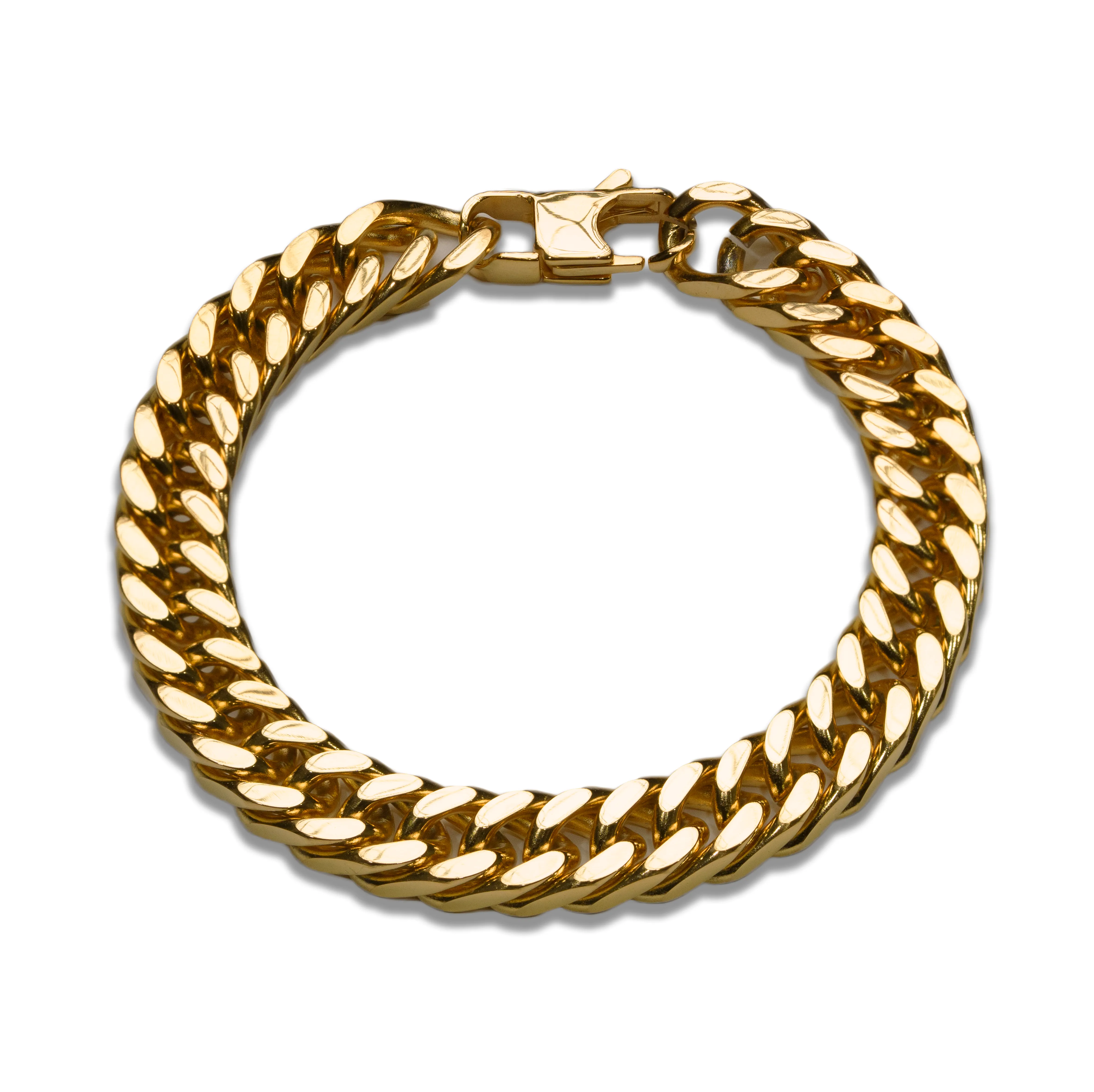 Classic Gold Cuban Bracelet - 10mm sold by Vintage Gentlemen