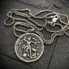 Men's Sterling Silver Archangel St. Michael Necklace, Oxidized Silver Unisex Jewelry, 20 or 24 Inch Chain, SS-014 sold by Vintage Gentlemen