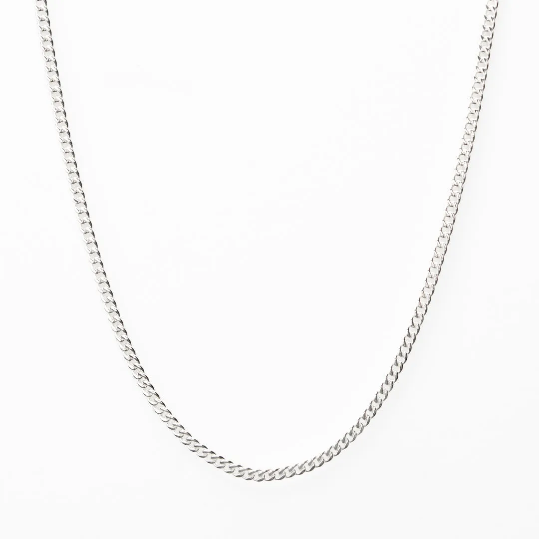 Luxury 925 Silver Cuban Necklace - 3mm sold by Vintage Gentlemen