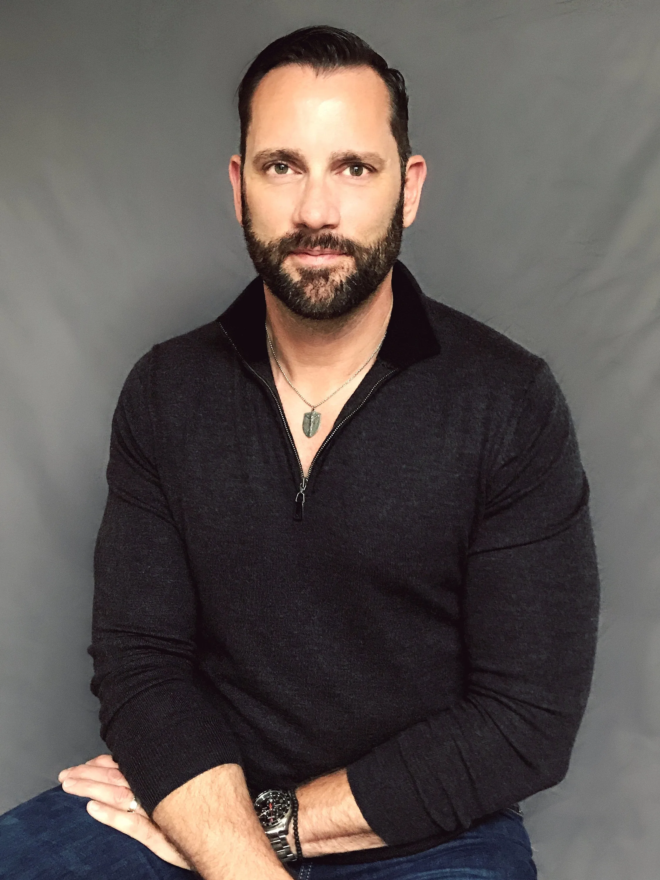 Men's Necklace featuring a Crucifix Shield and Blessed Mother Mary, Unisex Necklace, Catholic Pendant 20 or 24 inch Chain, ST-023 sold by Vintage Gentlemen product image thumbnail 3