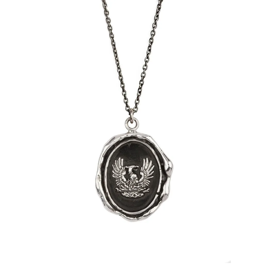 “Fire Within” Silver Talisman - Pyrrha sold by Vintage Gentlemen product image thumbnail 3