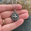 Men's Necklace with Wax Seal Cross, Unisex Jewelry, Chain length in 20 or 24 inches ST-035 sold by Vintage Gentlemen