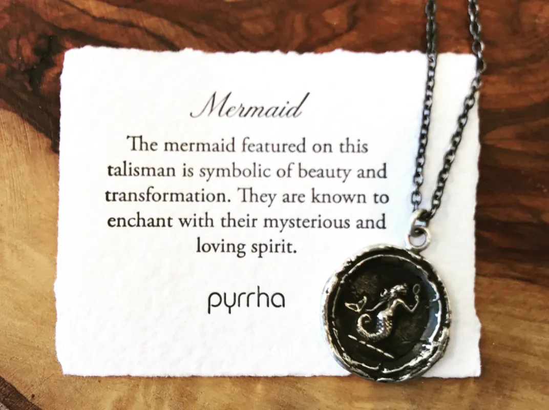 “Mermaid” Silver Talisman - Pyrrha sold by Vintage Gentlemen