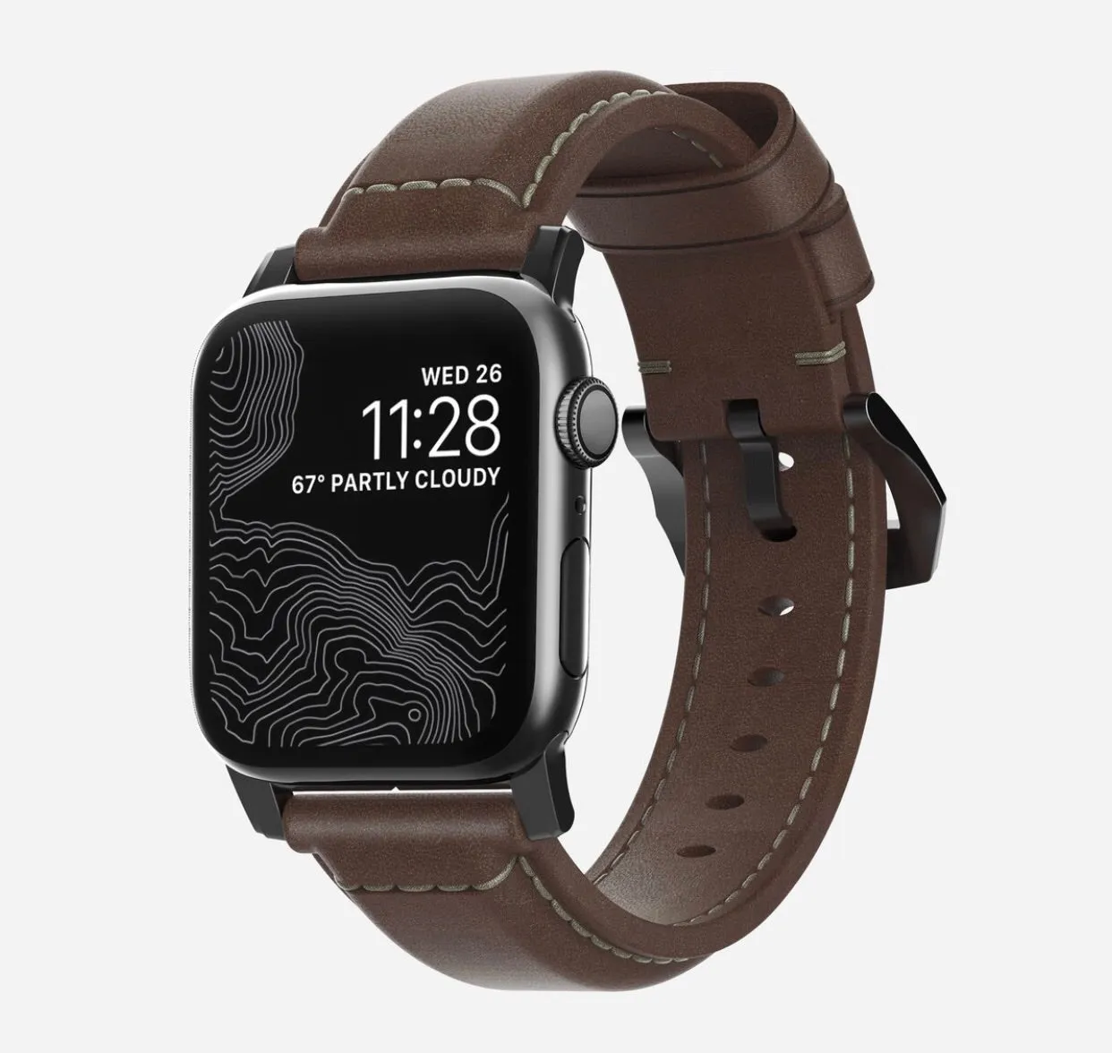 Traditional Leather Apple Watch Strap sold by Vintage Gentlemen product image thumbnail 2