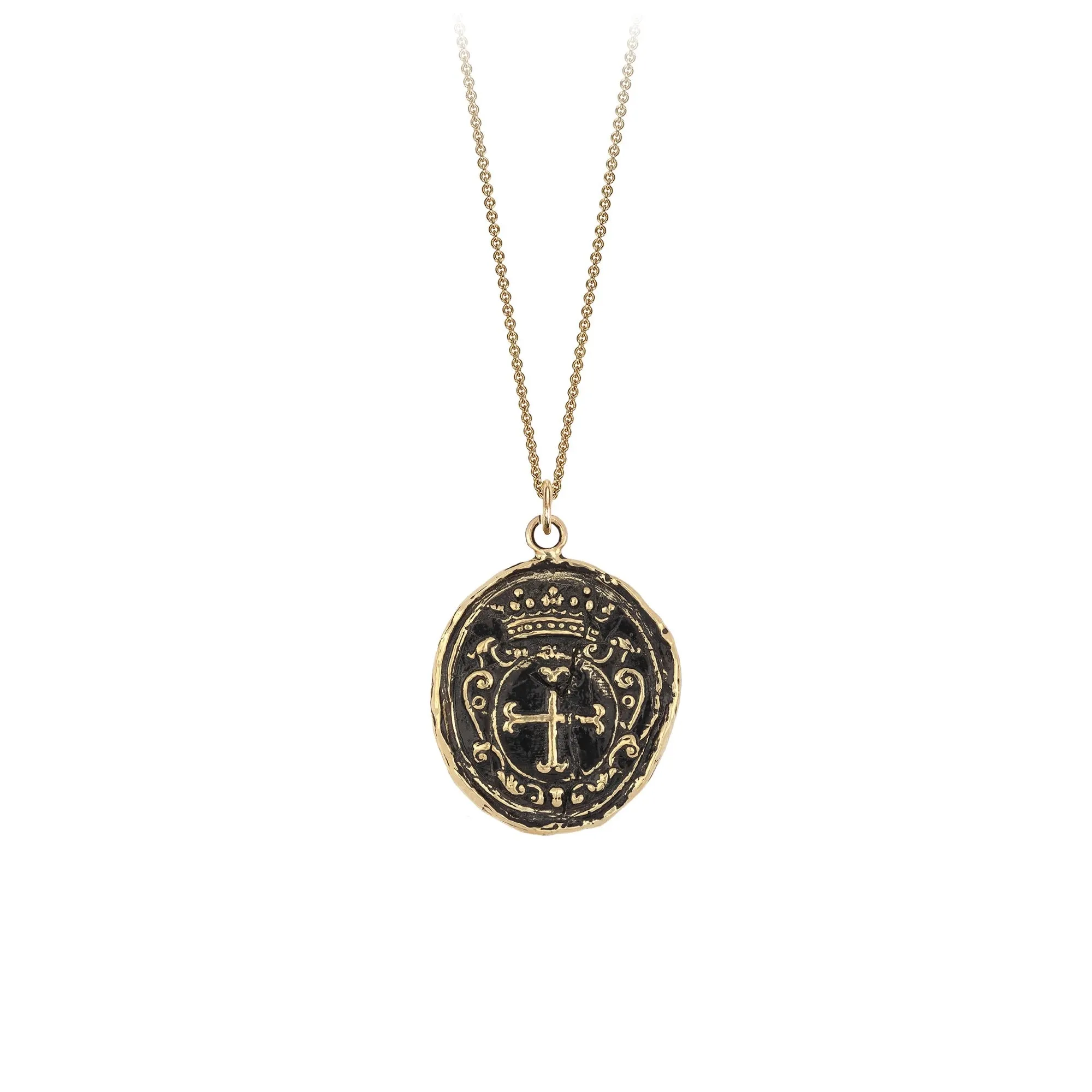 “Trust In God” 14kt Yellow Gold Talisman sold by Vintage Gentlemen