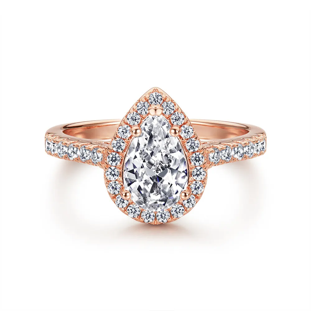 The Elizabeth - 18kt Rose Gold Wedding Ring Set sold by Vintage Gentlemen product image thumbnail 4