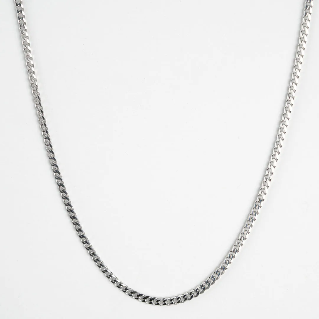 Classic Silver Cuban Chain - 3mm sold by Vintage Gentlemen
