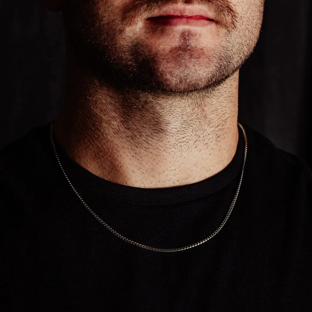 Classic Silver Cuban Chain - 3mm sold by Vintage Gentlemen product image thumbnail 2