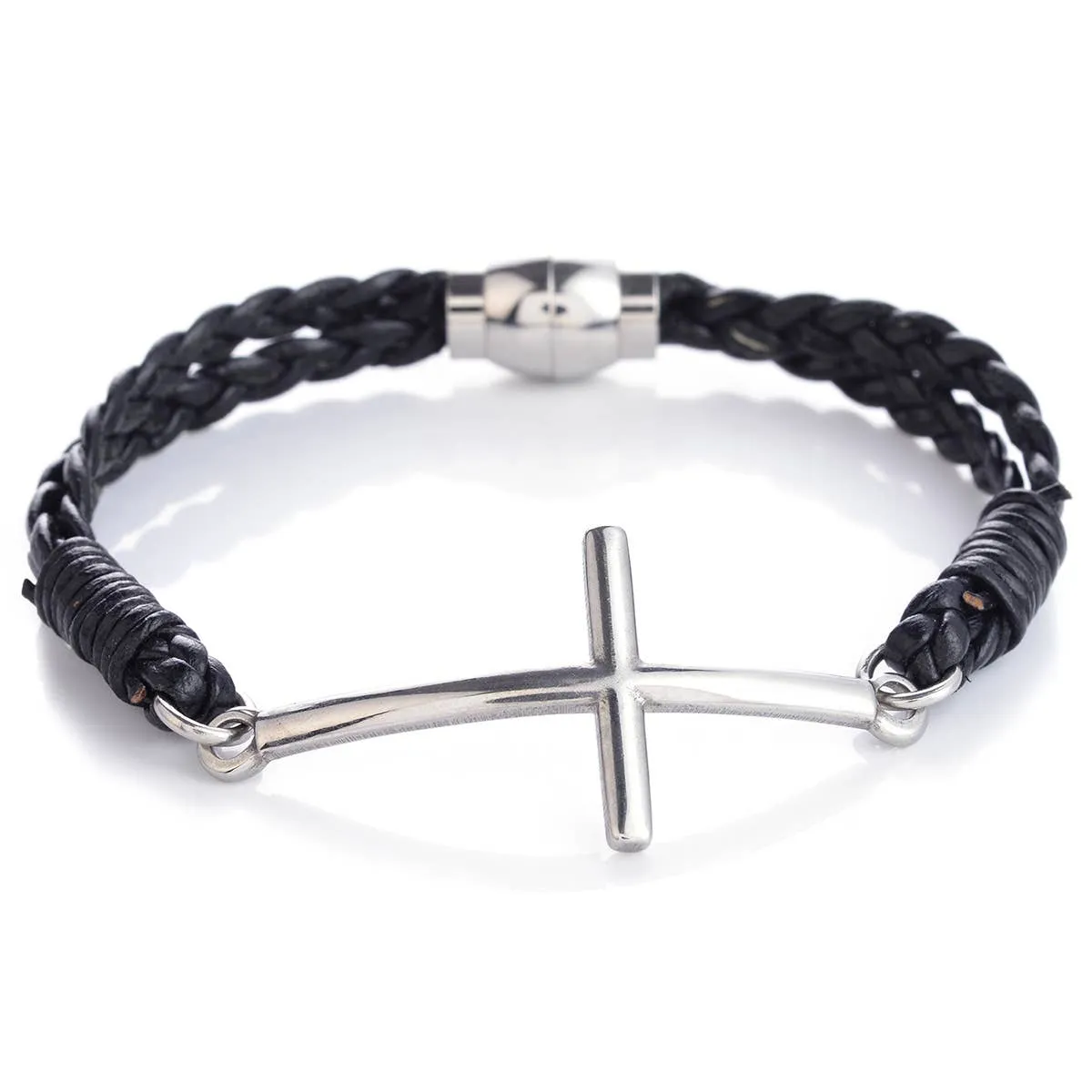 Cross Leather Bracelet sold by Vintage Gentlemen