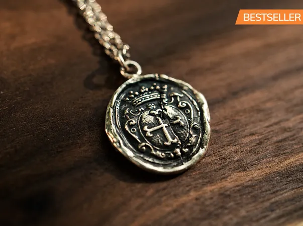 “Trust in God” Silver Talisman - Pyrrha sold by Vintage Gentlemen