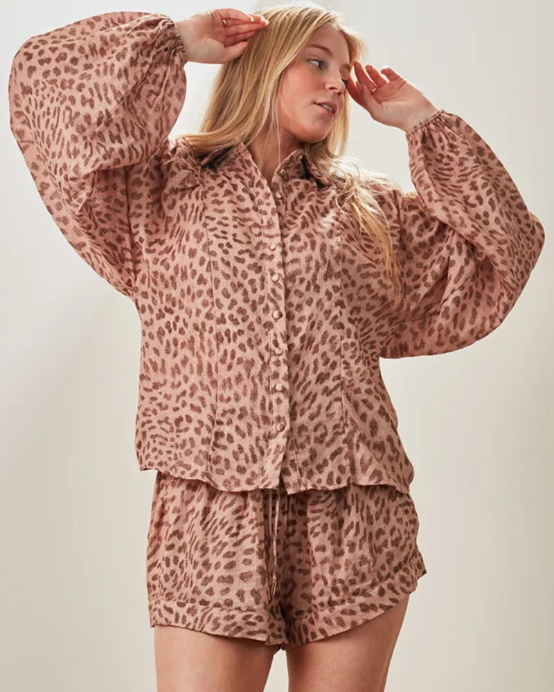 St Tropez Top - Leopard sold by Walnut Melbourne