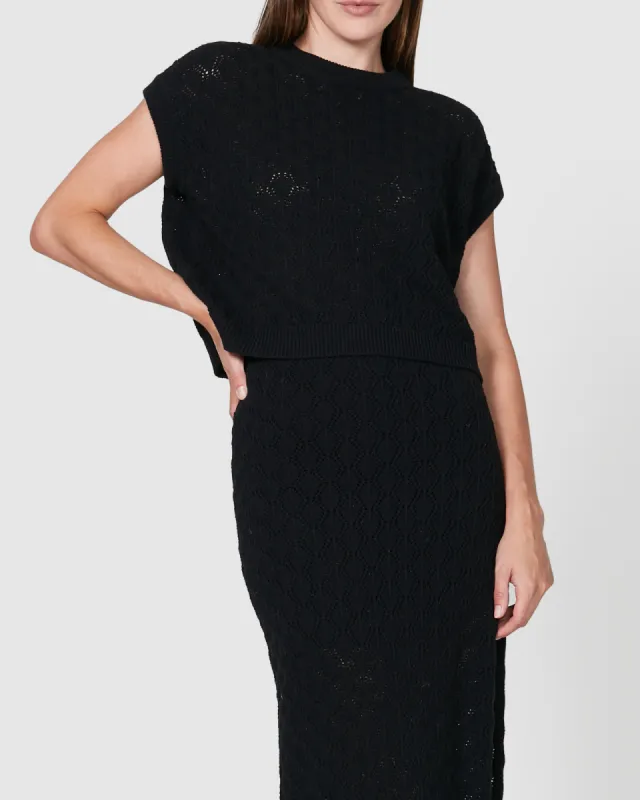 Palms Knit Top - Black sold by Walnut Melbourne