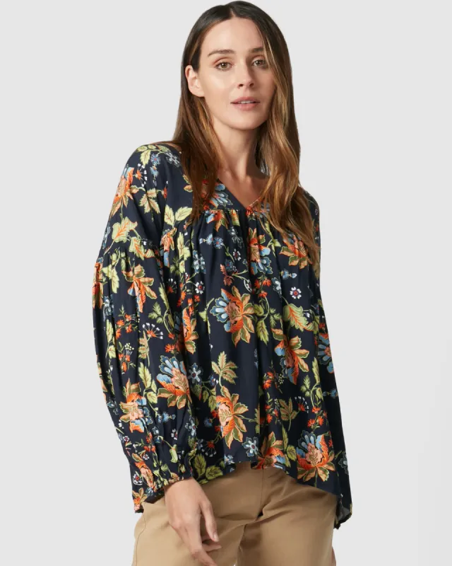 Vail Top - Navy Floral sold by Walnut Melbourne