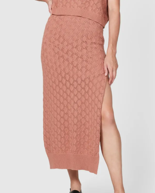 Palms Knit Skirt - Tan sold by Walnut Melbourne