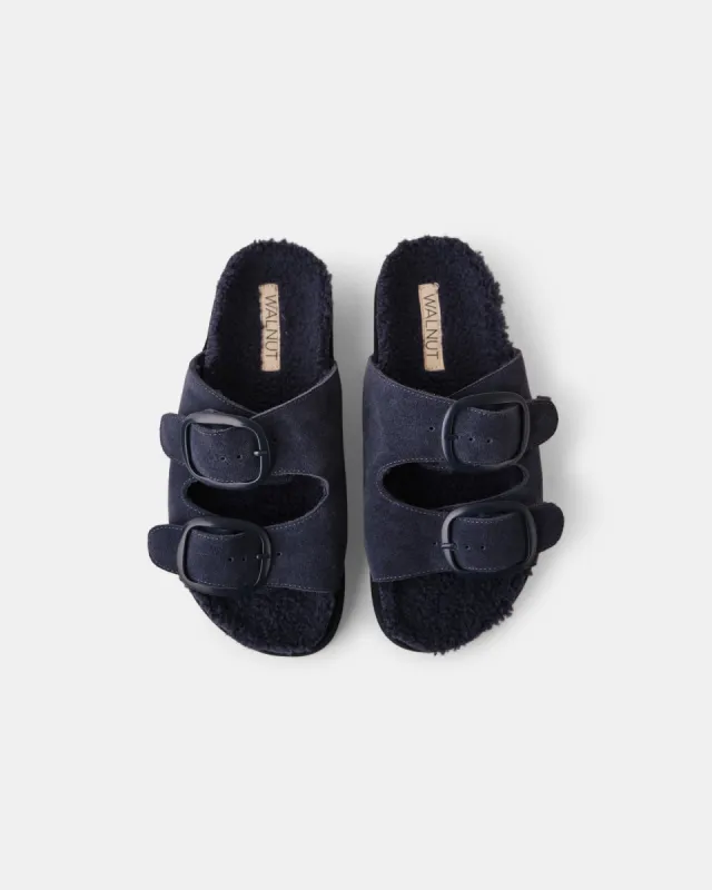 Milly Suede Slide - Navy sold by Walnut Melbourne