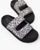 Mel Leather Slide - Beige Leopard sold by Walnut Melbourne