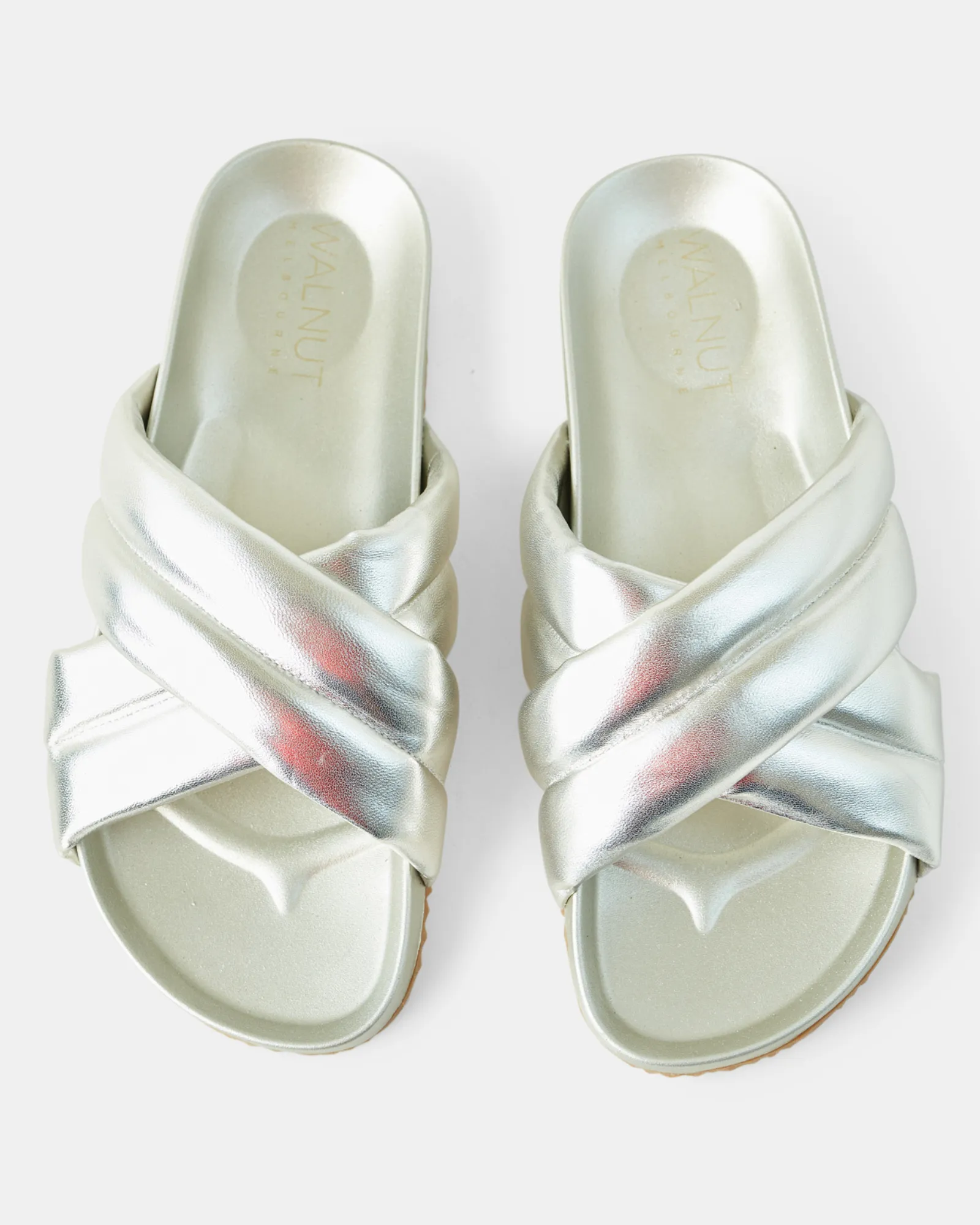 Pine Leather Slide - Metallic sold by Walnut Melbourne