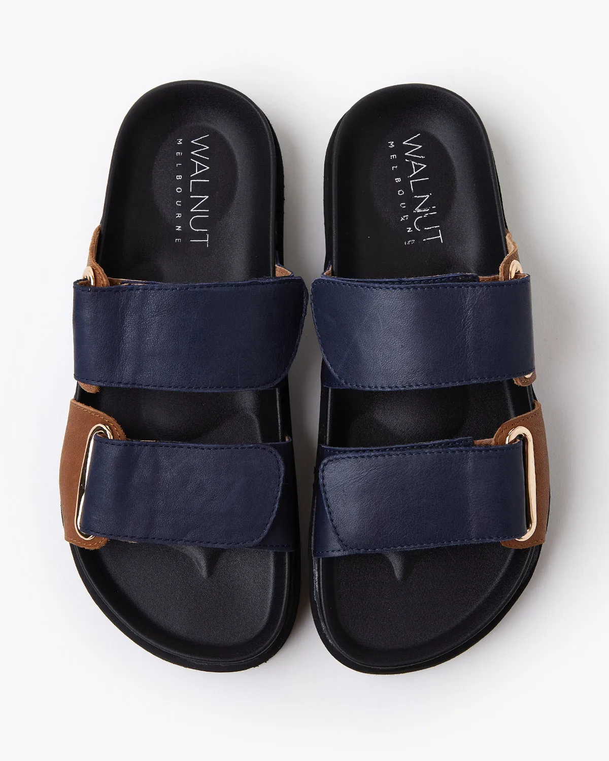 Mara Leather Slide - Navy sold by Walnut Melbourne product image thumbnail 3