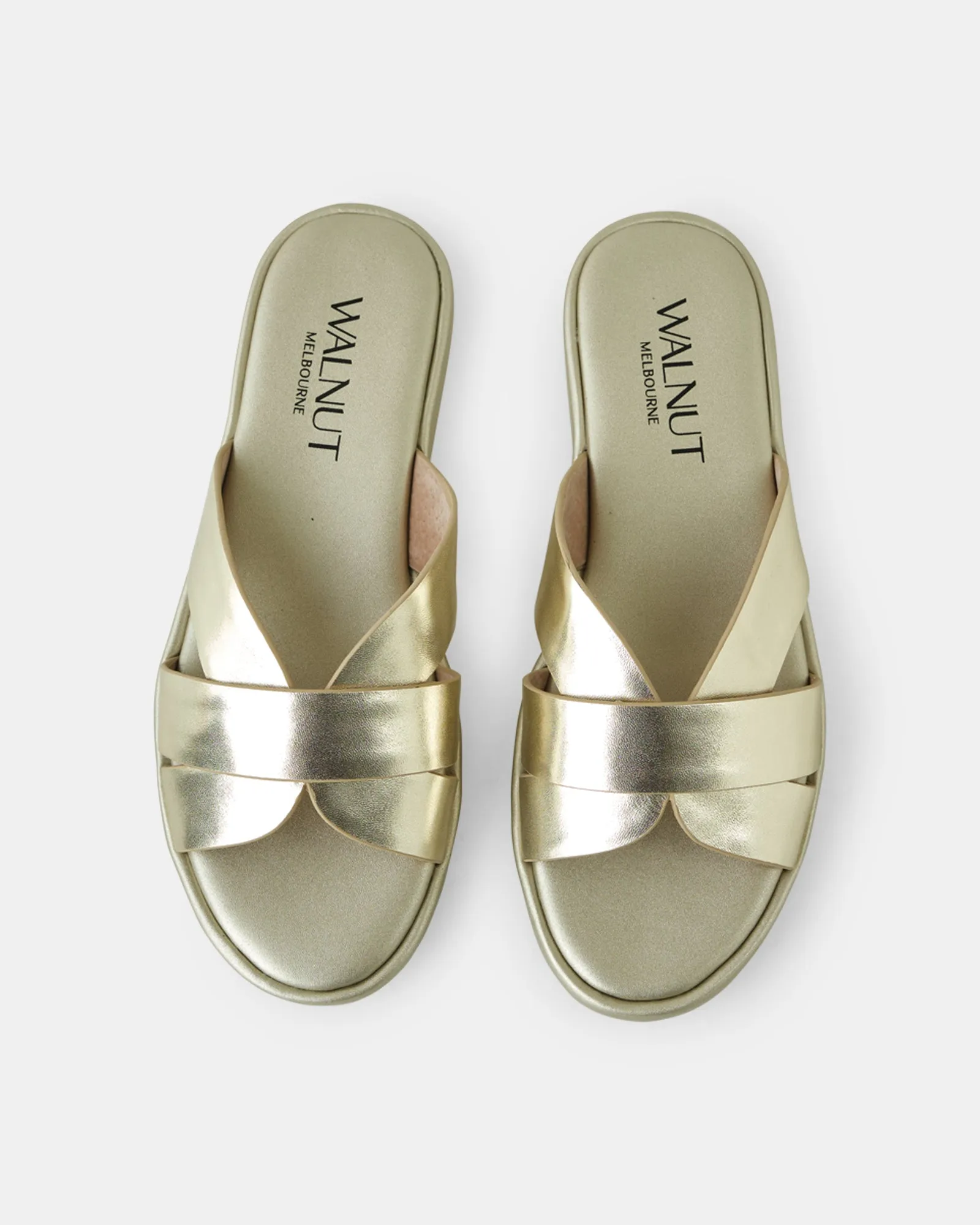 Lola Leather Slide - Champagne sold by Walnut Melbourne product image thumbnail 3