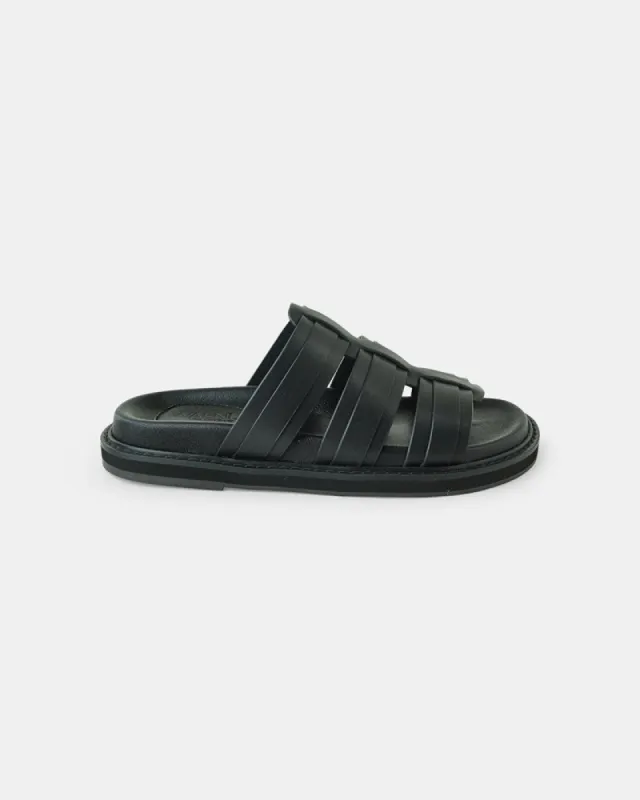 Olena Leather Slide - Black sold by Walnut Melbourne