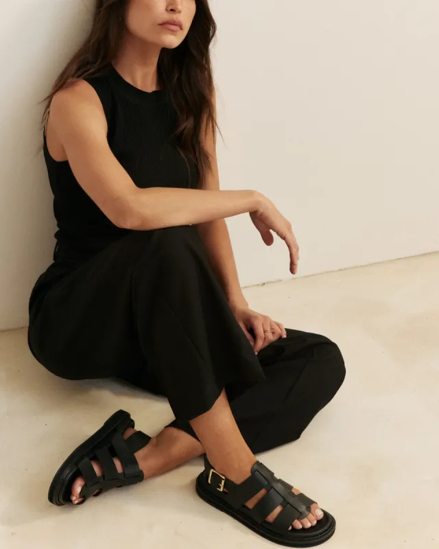 Dakota Leather Sandal - Black sold by Walnut Melbourne