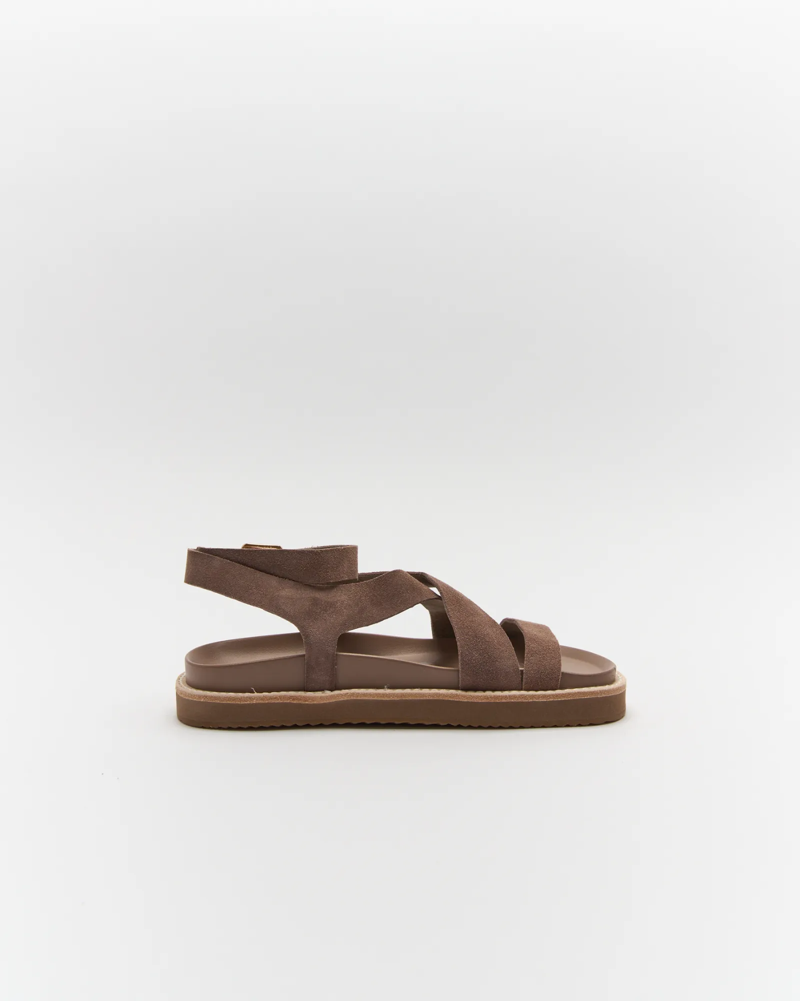 Pilar Leather Sandal - Cocoa Suede sold by Walnut Melbourne
