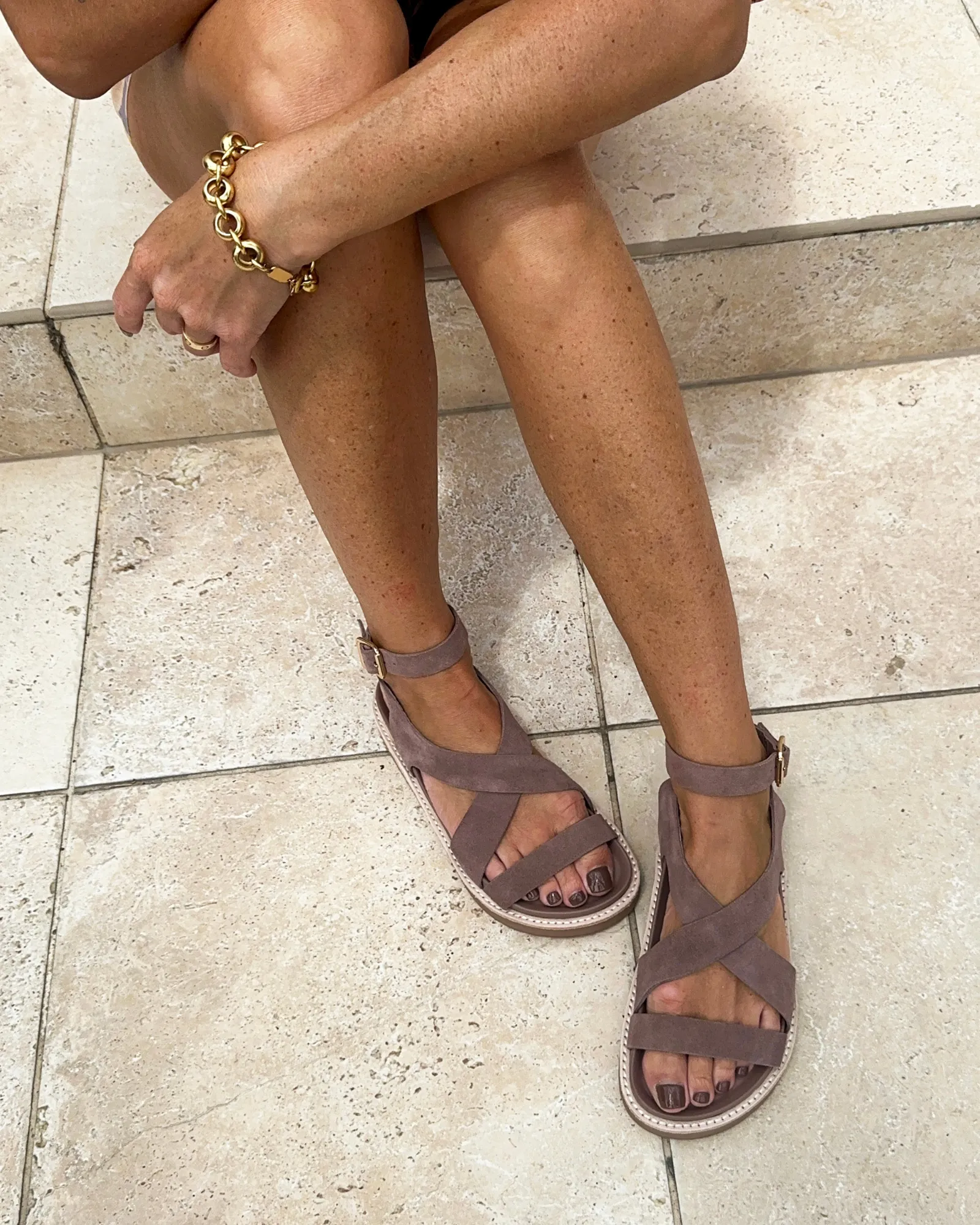 Pilar Leather Sandal - Cocoa Suede sold by Walnut Melbourne product image thumbnail 5