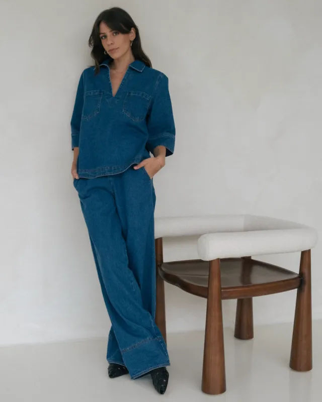 London Denim Top - Denim sold by Walnut Melbourne
