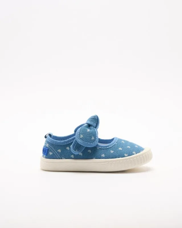 Millie Canvas - Denim Hearts sold by Walnut Melbourne