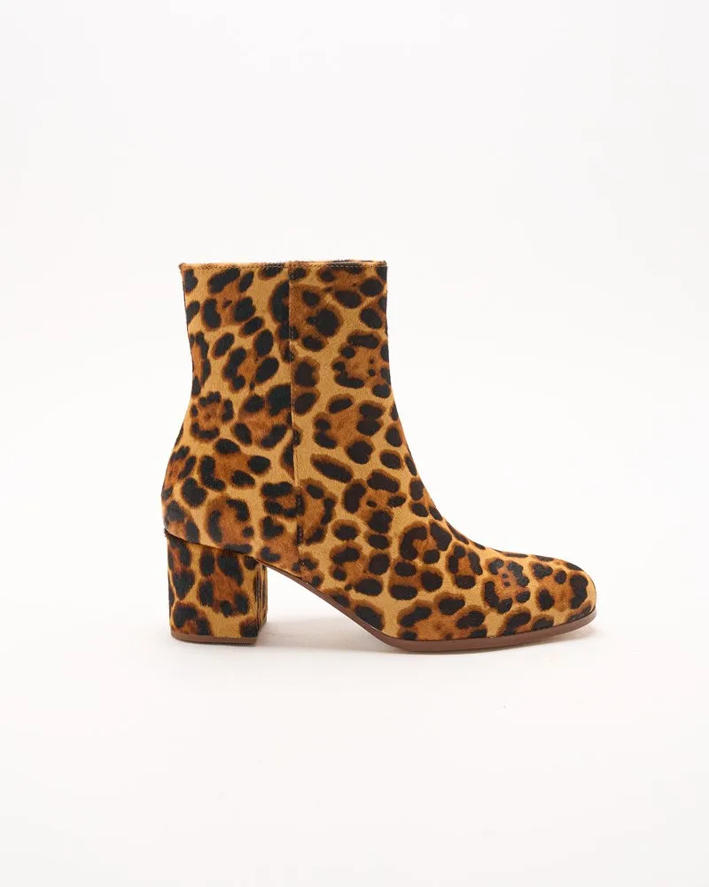 Luna Leather Boot - Tan Leopard sold by Walnut Melbourne
