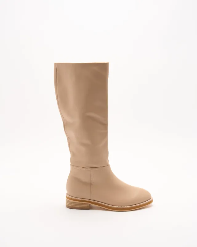 Tessa Leather Boot - Fawn sold by Walnut Melbourne