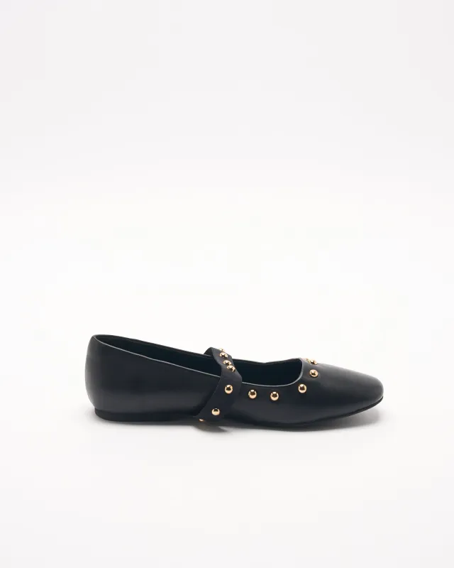 Blakely Leather Flat - Black sold by Walnut Melbourne