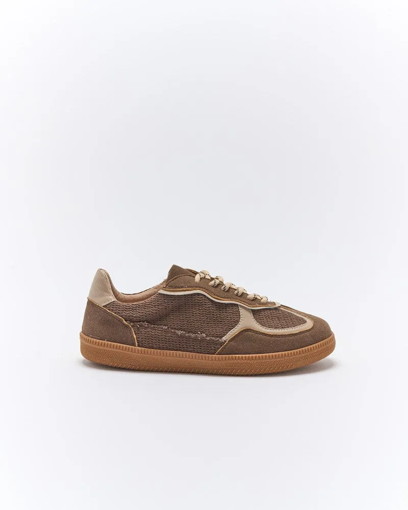 Fallon Sneaker - Chocolate Raffia sold by Walnut Melbourne
