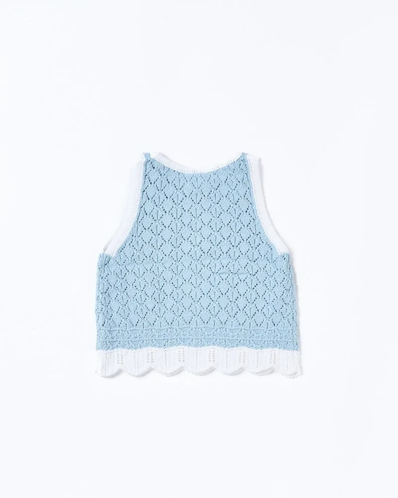 Bella Knit Tank - Blue and White sold by Walnut Melbourne product image thumbnail 4