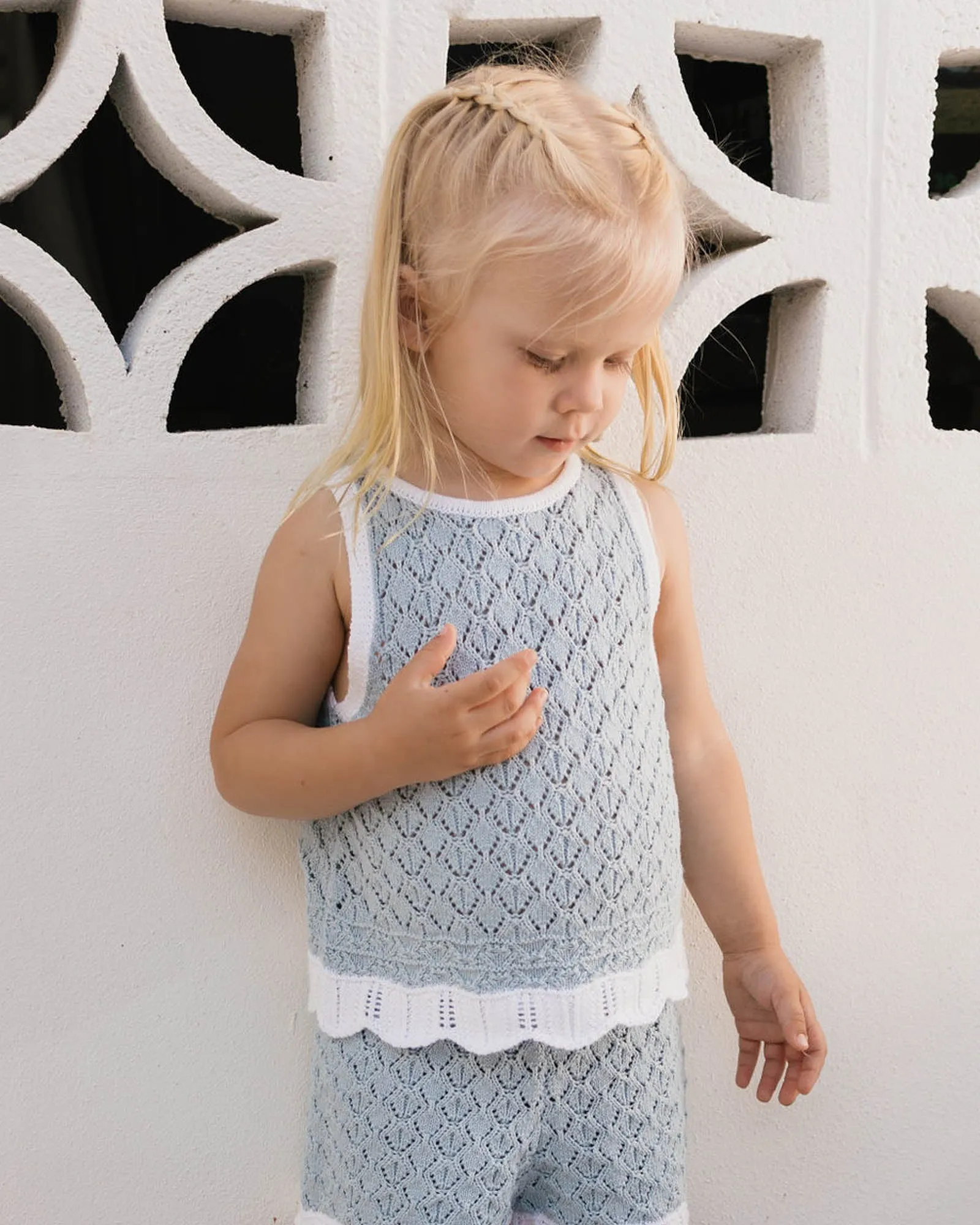 Bella Knit Tank - Blue and White sold by Walnut Melbourne product image thumbnail 2