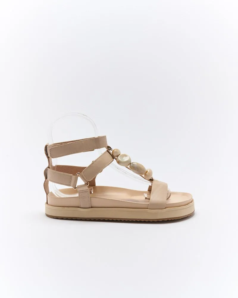 Mietta Leather Sandal - Oyster sold by Walnut Melbourne