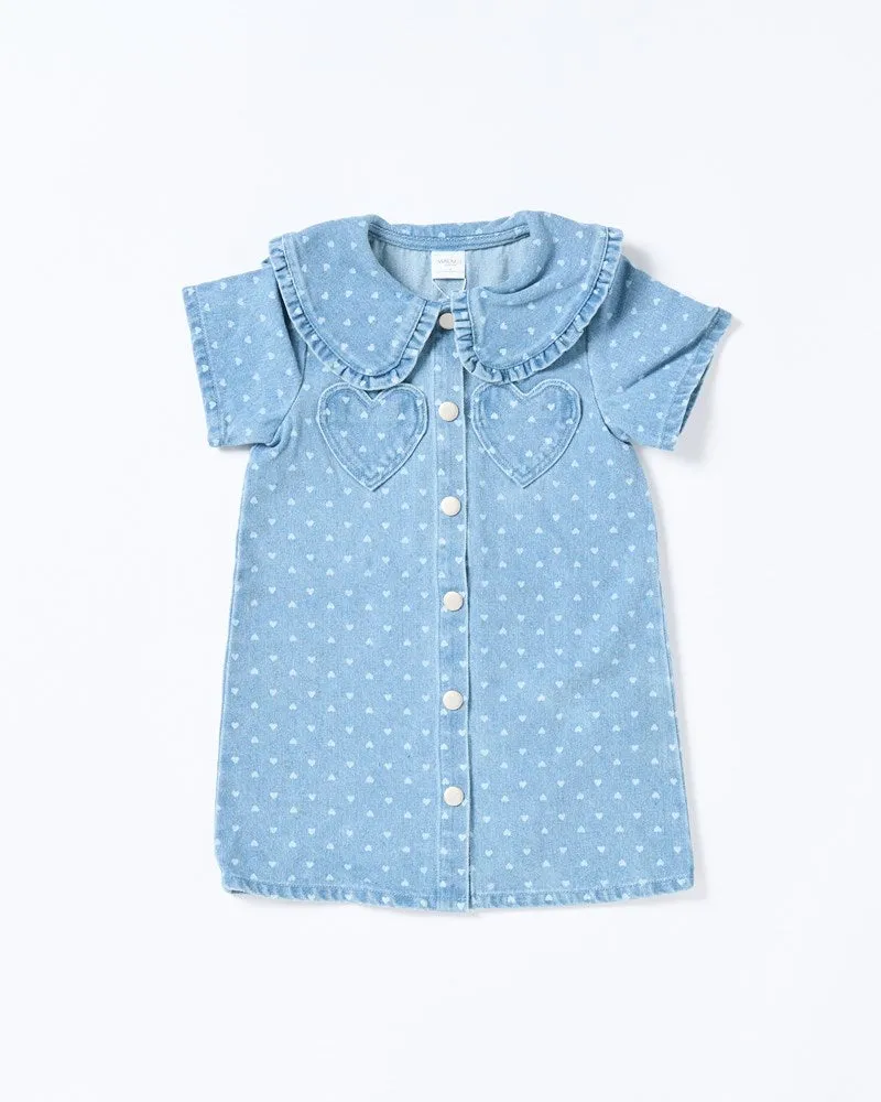 Amour Dress - Denim Hearts sold by Walnut Melbourne