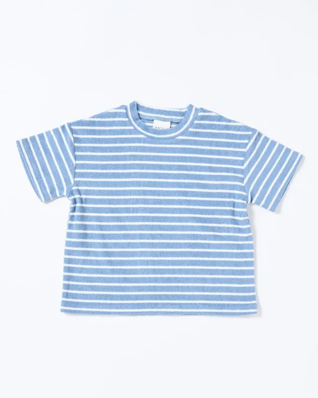 Felix Tee - Terry Stripe Blue sold by Walnut Melbourne