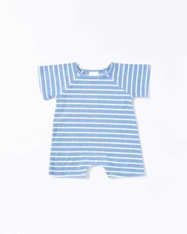 Ziggy Onesie - Terry Stripe Blue sold by Walnut Melbourne
