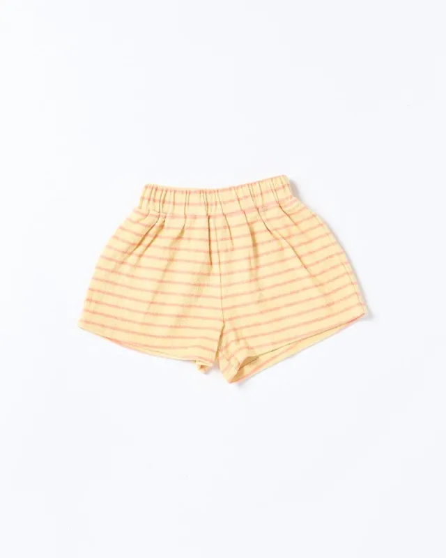 Huey Short - Terry Stripe Yellow sold by Walnut Melbourne