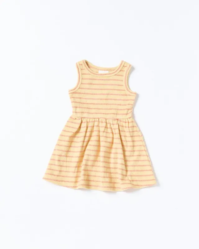 Wren Dress - Terry Stripe Yellow sold by Walnut Melbourne