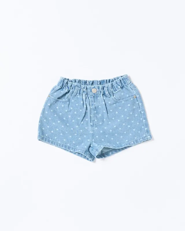 Amour Short - Denim Hearts sold by Walnut Melbourne