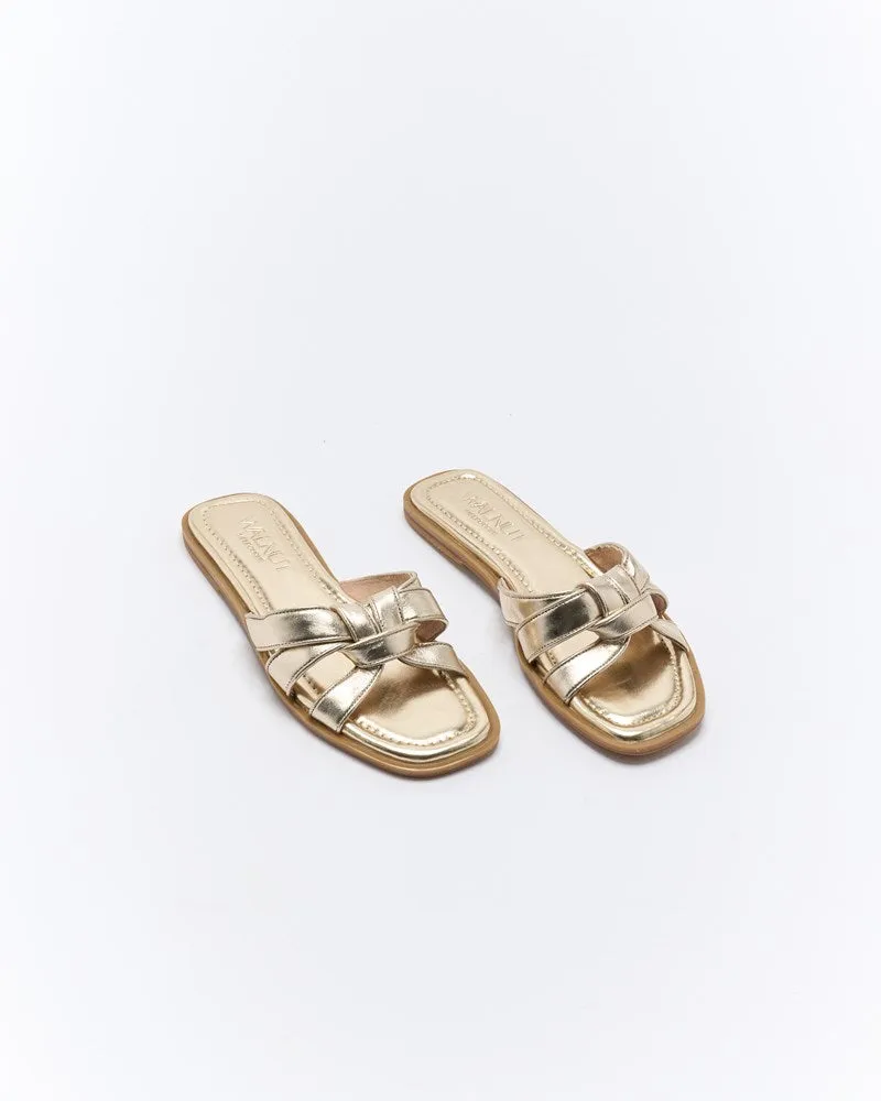 Eden Leather Slide - Soft Gold sold by Walnut Melbourne product image thumbnail 3