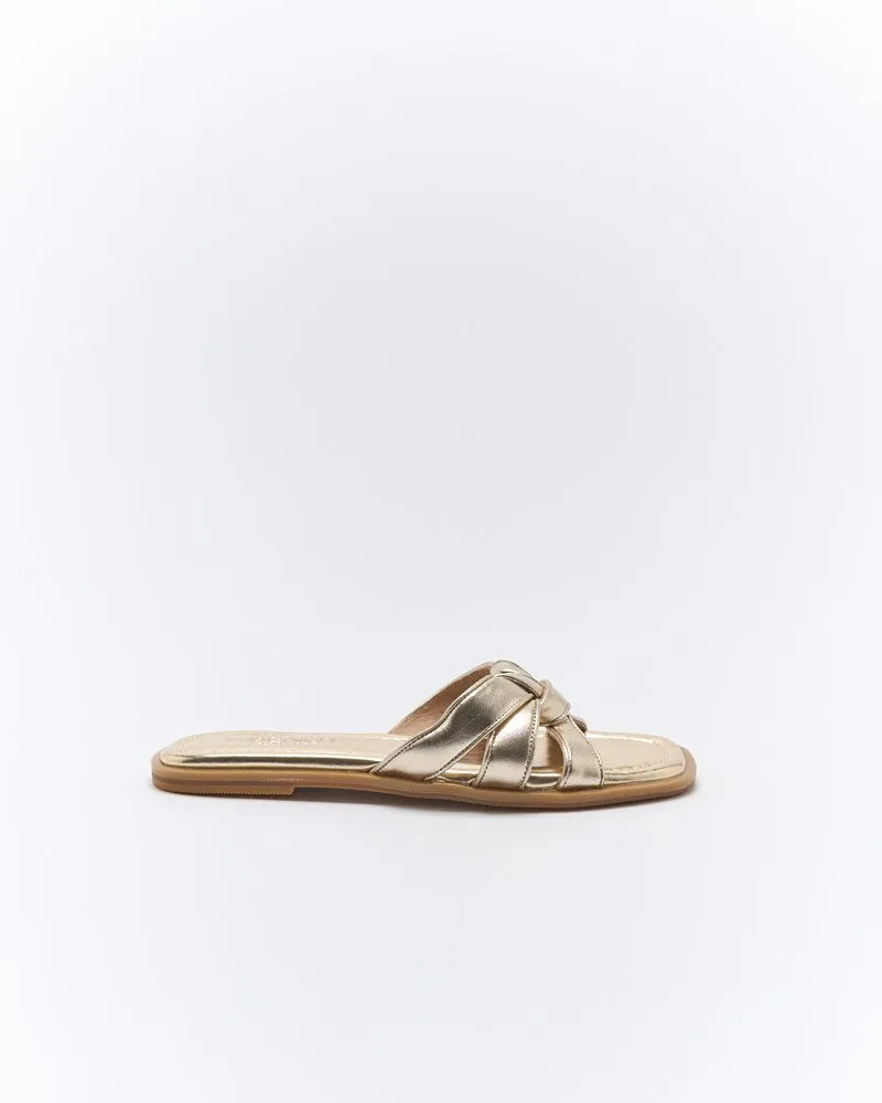 Eden Leather Slide - Soft Gold sold by Walnut Melbourne