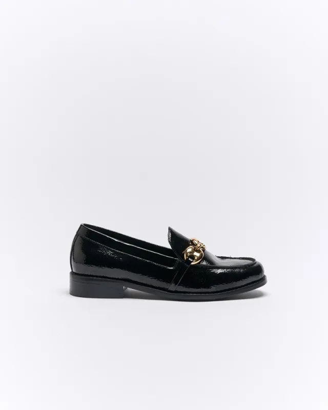 Hutton Patent Loafer - Black made by Walnut Melbourne